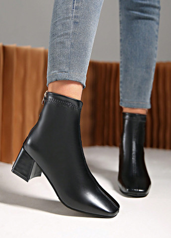 Осенние ботильоны SHEIN без декора из искусственной кожи, из полиуретана