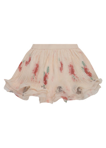 Бежевая кэжуал цветочной расцветки юбка To Be Too клешированная, плиссе
