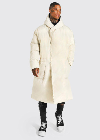 Молочная зимняя куртка Boohoo