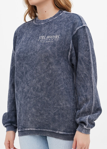 Темно-синій світшот Yesterdays напис вишивка (307802047)