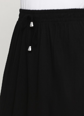 Черная кэжуал однотонная юбка Terranova а-силуэта (трапеция)