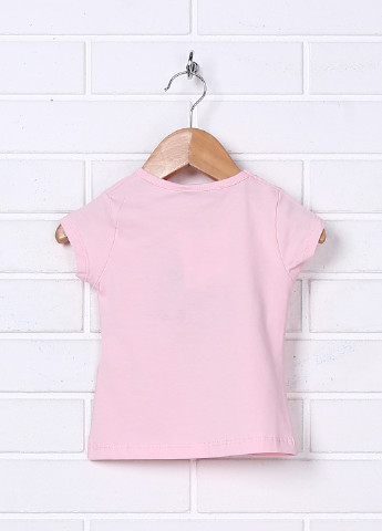Розовая летняя футболка с коротким рукавом Essu