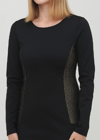 Черное кэжуал платье футляр Manoukian однотонное