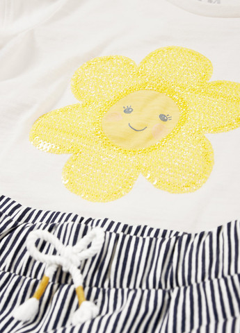 Білий літній комплект (футболка, спідниця) C&A