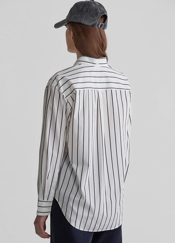 Синяя кэжуал рубашка в полоску Gant