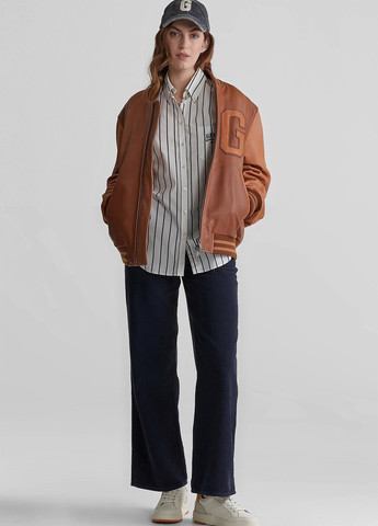 Синяя кэжуал рубашка в полоску Gant