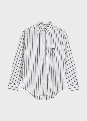 Синяя кэжуал рубашка в полоску Gant