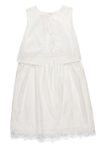 Белое кэжуал платье а-силуэт MINT&BERRY однотонное