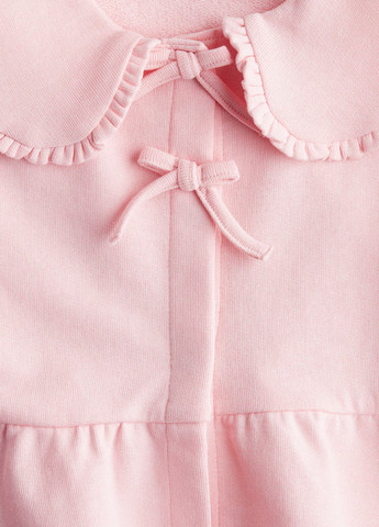 Светло-розовая однотонная блузка с баской H&M демисезонная