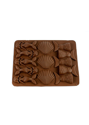 Форма силиконовая для конфет Море, 18х13х1см шоколадная (MYS-48242) MysSilicone (216708633)