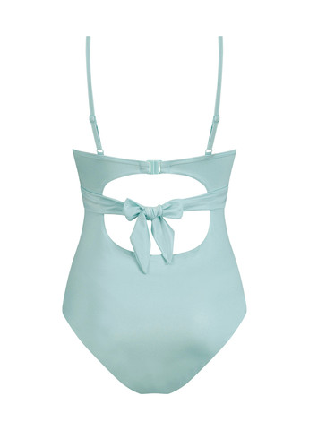 Блакитний демісезонний купальник майо, суцільний Hunkemoller