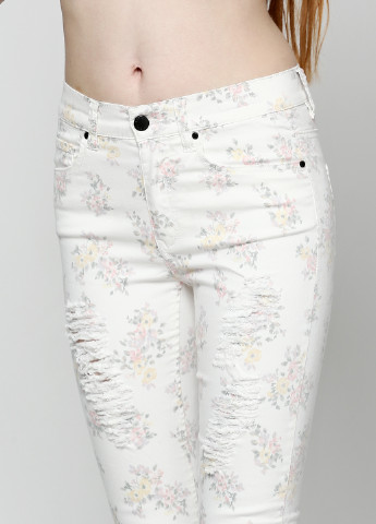 Белые кэжуал демисезонные зауженные брюки Amy Gee