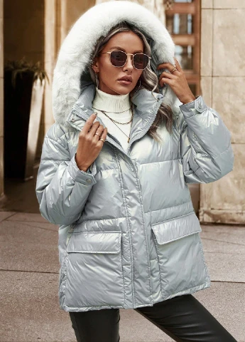 Срібна зимня куртка SHEIN