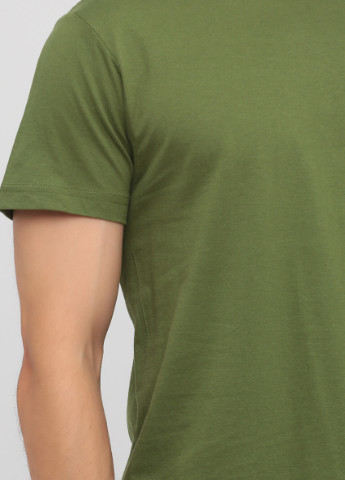 Оливкова футболка чоловіча безшовна з круглим коміром Stedman