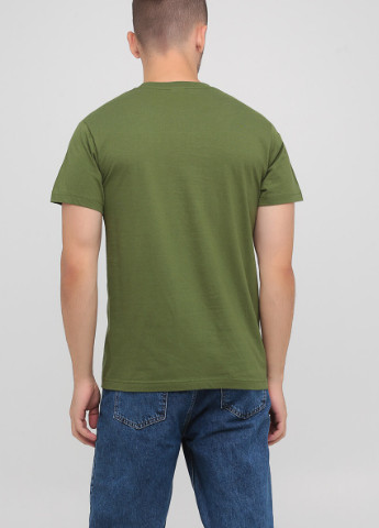 Оливкова футболка чоловіча безшовна з круглим коміром Stedman