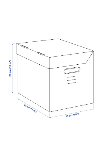 Коробка з кришкою (2 шт.), 26х25х34 см IKEA (265796121)