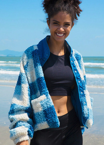 Синя демісезонна куртка SHEIN