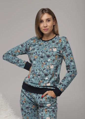 Синя всесезон піжама Nicoletta