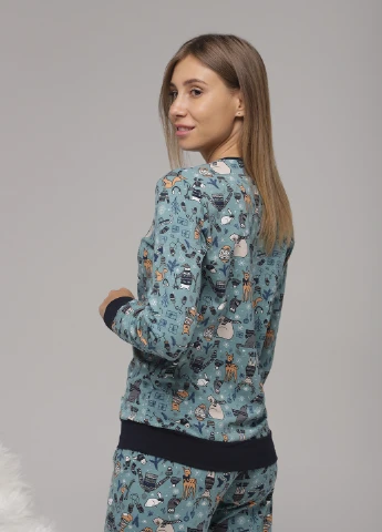 Синя всесезон піжама Nicoletta