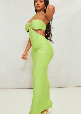 Салатова кежуал, коктейльна сукня PrettyLittleThing однотонна