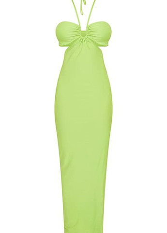 Салатова кежуал, коктейльна сукня PrettyLittleThing однотонна