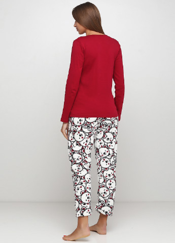 Красная всесезон пижама (лонгслив, брюки) лонгслив + брюки Sexen