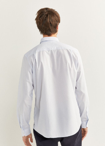 Белая кэжуал рубашка однотонная Springfield