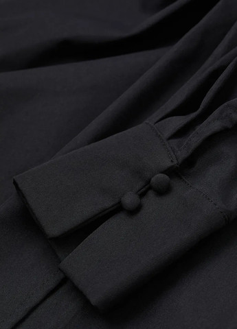 Черное кэжуал платье на запах, рубашка H&M однотонное