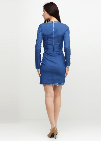 Синя кежуал сукня Fashionset однотонна