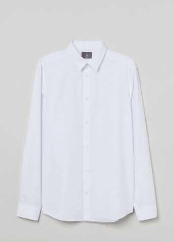 Белая рубашка однотонная H&M
