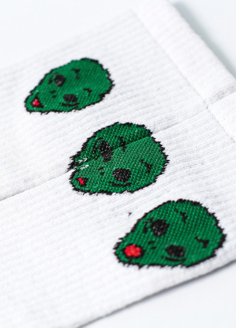 Білі жіночі шкарпетки ufo нло інонопланетяне LOMM малюнки (211081888)