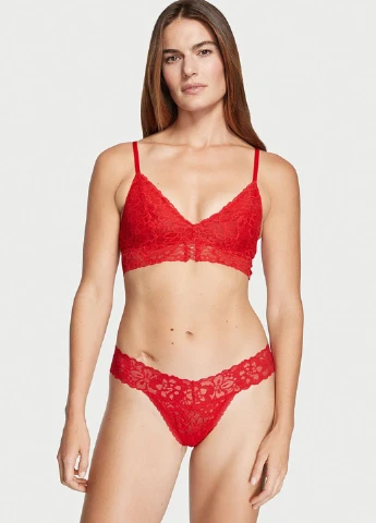 Червоний демісезонний комплект (бюстгальтер, труси) Victoria's Secret