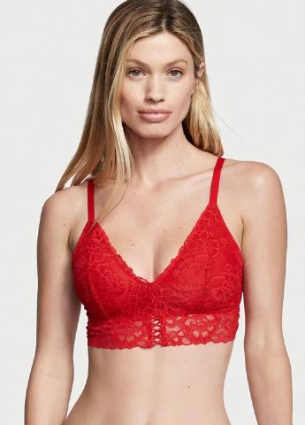 Червоний демісезонний комплект (бюстгальтер, труси) Victoria's Secret
