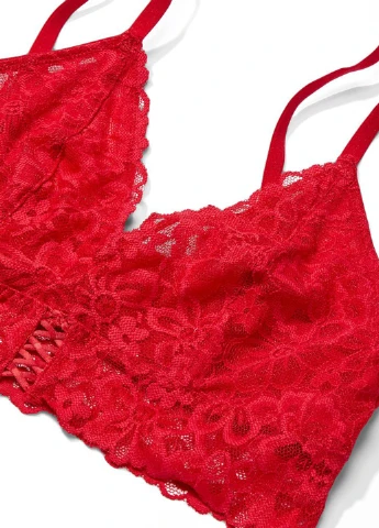 Червоний демісезонний комплект (бюстгальтер, труси) Victoria's Secret