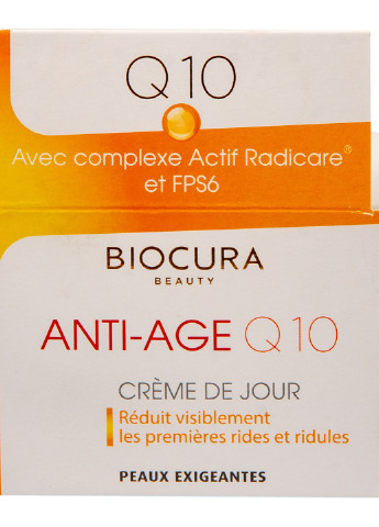 Крем Q10 для лица антивозрастной ANTI-AGE SPF6 50 мл Biocura (240352878)