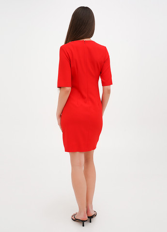 Красное вечернее, кэжуал платье футляр Vicolo однотонное