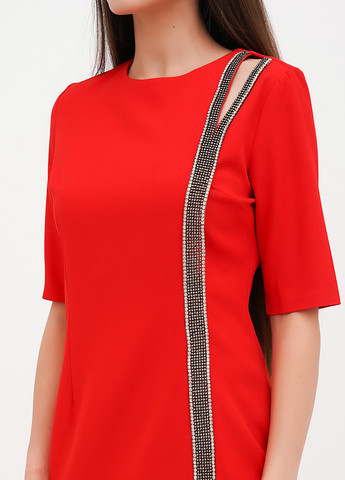 Красное вечернее, кэжуал платье футляр Vicolo однотонное