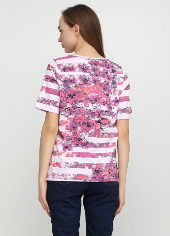 Розово-лиловая летняя футболка Micha