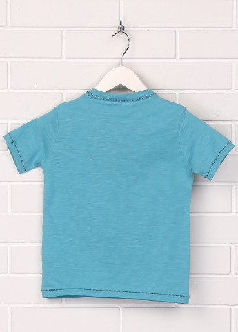 Темно-блакитна літня футболка з коротким рукавом Cigit