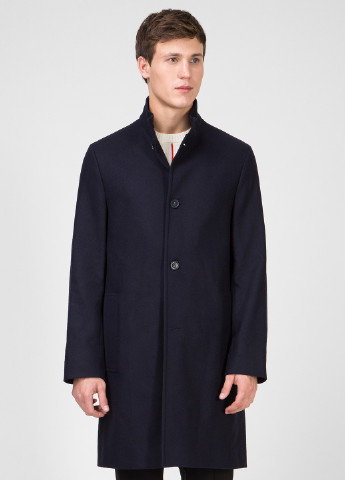 Темно-синє демісезонне Пальто однобортне Calvin Klein