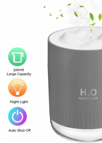 Ультразвуковий уловитель повітря H2O Humidifier 500мл, сірий More (253850544)