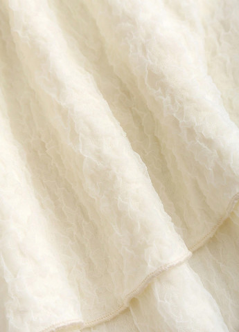 Кремова кежуал сукня з корсетом, з пишною спідницею, кльош, з відкритими плечима SHEIN з квітковим принтом