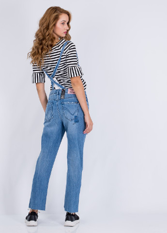 Комбінезон Only комбінезон-брюки напис блакитний джинсовий бавовна