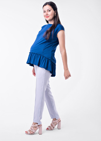 Синя літня блуза для вагітних Lullababe