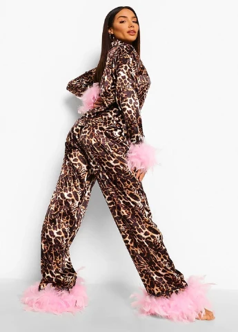 Комбинированная всесезон пижама Boohoo