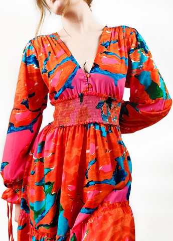 Комбінована кежуал сукня кльош Boohoo з абстрактним візерунком