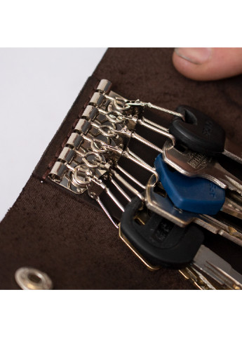 Ключниця коричнева, 6 карабінів, натуральна шкіра SD Leather ключница (252088532)