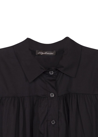 Черное кэжуал платье рубашка, оверсайз Missguided однотонное