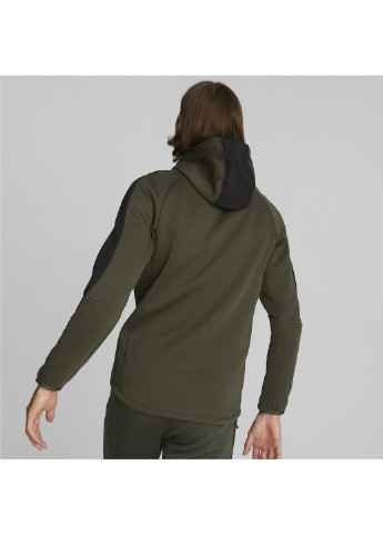 Зеленая демисезонная худи evostripe full-zip hoodie men Puma