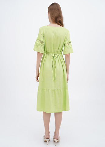 Салатова кежуал сукня а-силует Ruta-S однотонна